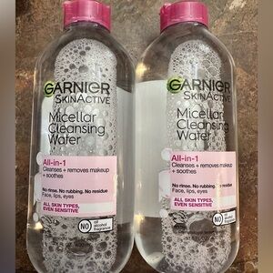 2 garnier miscellar skinactive makeup removers sensitive new